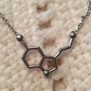 Caffeine Molecule necklace